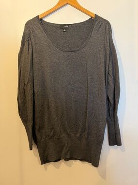a.n.a Charcoal Gray Scoop Neck Sweater